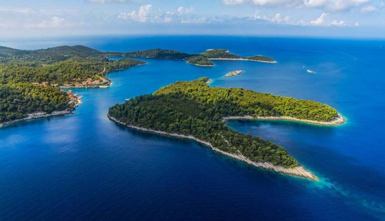 Blick auf die Insel Mljet in Kroatien