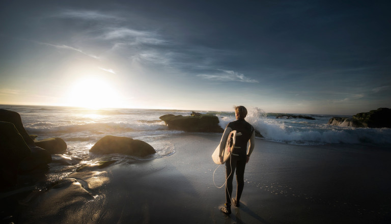 Surfer am Strand