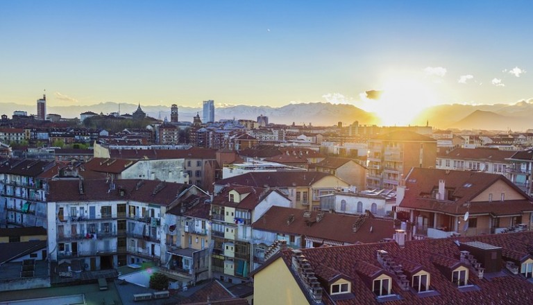 Turin Sonnenuntergang Berge